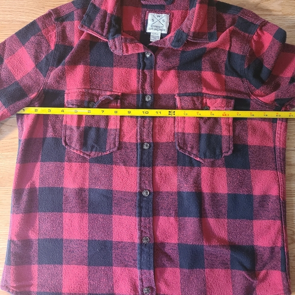 SWS Women's Lumberjack Cabincore Boyfriend Button-down Shirt size S - Picture 9 of 12